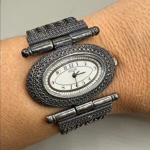 Vintage Silver Ecclissi Oval Chain Statement Watch